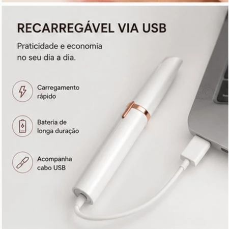 Recarregável via USB