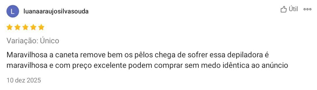 Print de avaliação real de cliente 1